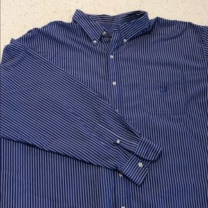 4XB Button-up Striped Shirt